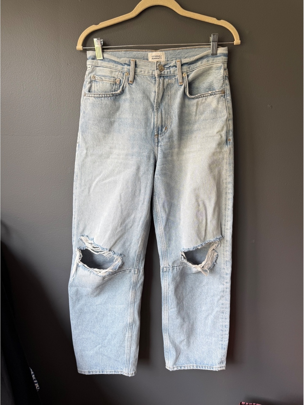 Citizens of Humanity Light Wash Distressed Ripped Jeans